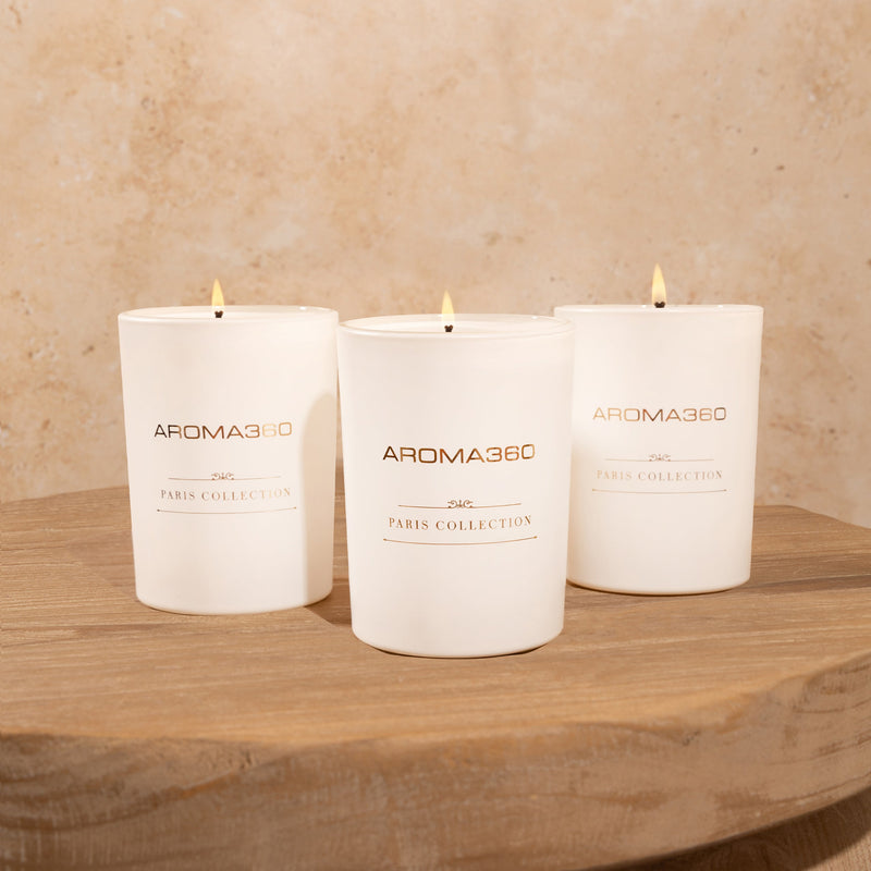 Aroma360 Paris Collection Candle Trio Paris Collection Tan Dream On,Escapade,Chandelier,My Way