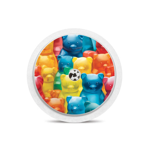 Peelz Candy Bears Freestyle Libre 2 Peelz/Stickers White Smoke Sensor Only