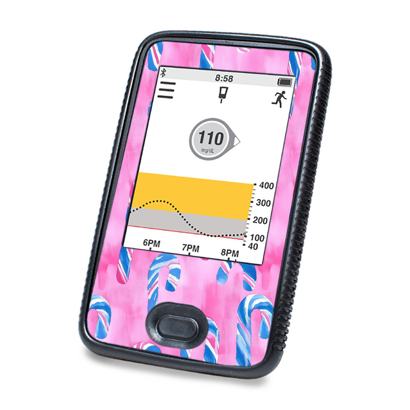 Peelz Candy Canes Sticker for DEXCOM G6 Touchscreen Receiver Peelz/Stickers White Smoke