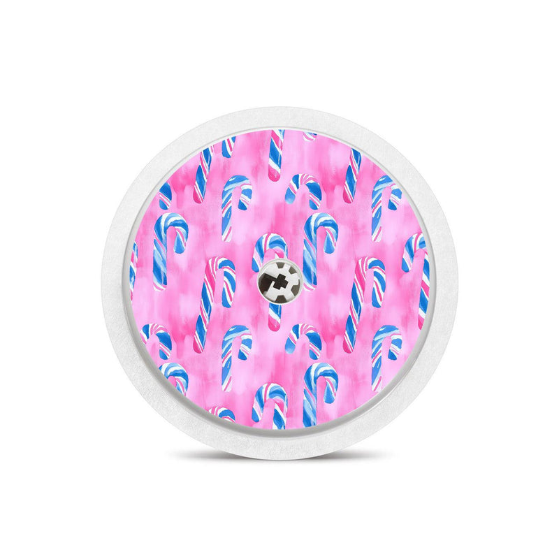 Peelz Candy Canes Sticker for Freestyle Libre 2 Peelz/Stickers White Smoke Receiver + Sensor,Sensor Only