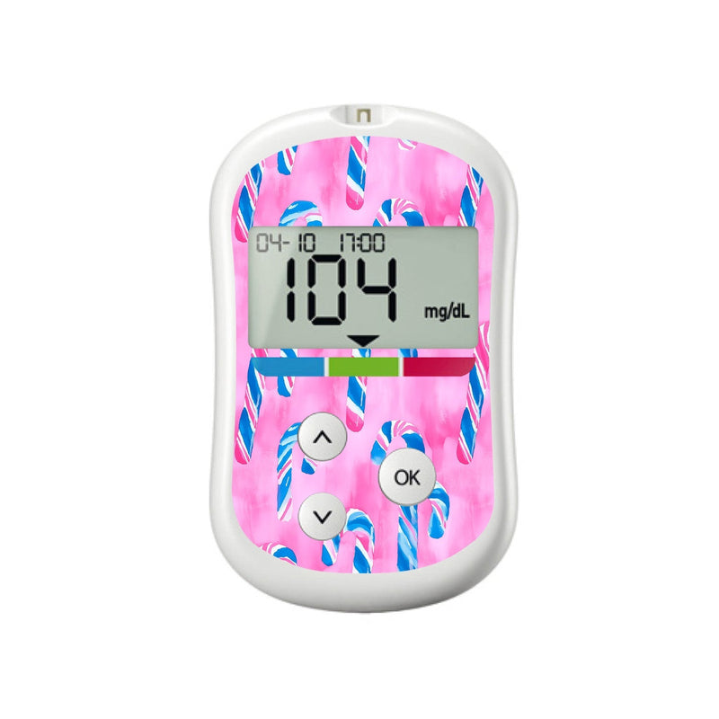 Peelz Candy Canes Sticker for OneTouch Verio Flex Glucometer Peelz/Stickers White Smoke