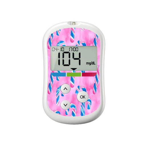 Peelz Candy Canes Sticker for OneTouch Verio Flex Glucometer Peelz/Stickers White Smoke