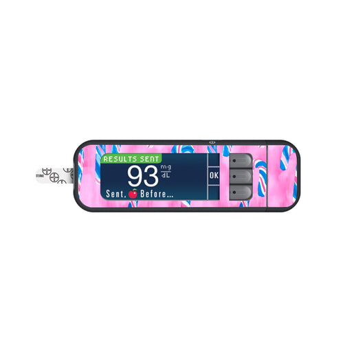 Peelz Candy Canes Sticker for Bayer Contour Next Glucometer Peelz/Stickers White Smoke