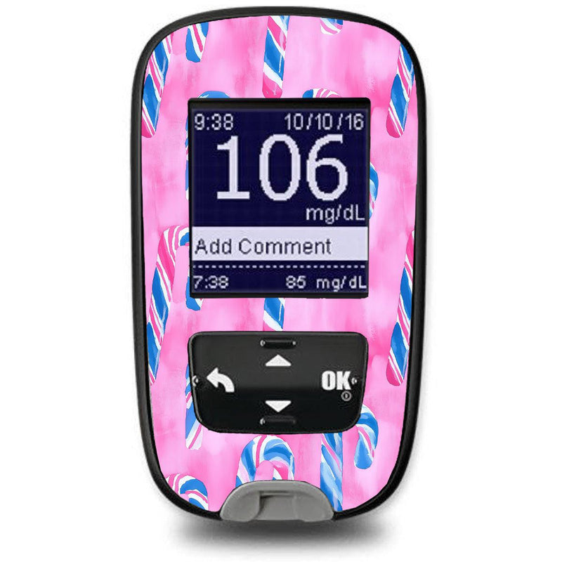 Peelz Candy Canes Sticker for the Accu-Chek Guide Glucometer Peelz/Stickers White Smoke