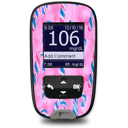 Peelz Candy Canes Sticker for the Accu-Chek Guide Glucometer Peelz/Stickers White Smoke
