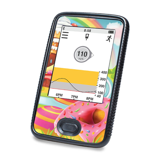 Peelz Candy Castle Designed for DEXCOM G6 Touchscreen Receiver Peelz/Stickers White Smoke