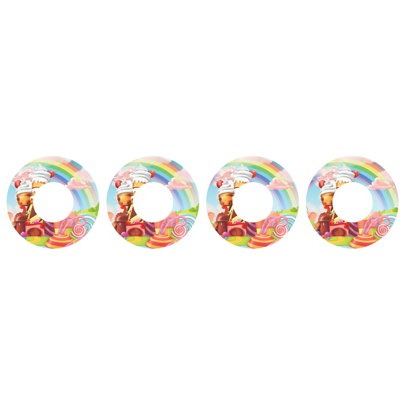 Peelz Candy Castle Patch  Tape Designed for the FreeStyle Libre 2 Patch Medical Tape White Smoke 4-Pack Libre