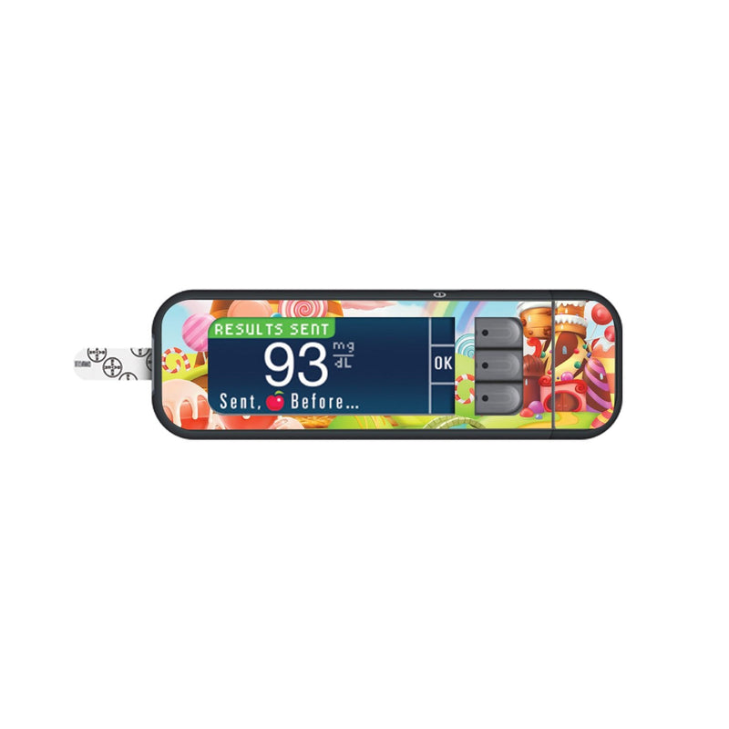 Peelz Candy Castle Sticker for Bayer Contour Next Glucometer Peelz/Stickers White Smoke