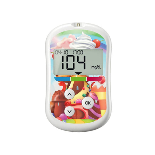 Peelz Candy Castle for OneTouch Verio Flex Glucometer Peelz/Stickers White Smoke