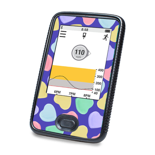 Peelz Candy Hearts DEXCOM G6 Touchscreen Receiver Peelz/Stickers White Smoke