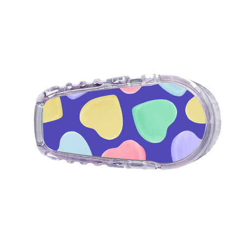 Peelz Candy Hearts Dexcom G6 Transmitter Sticker Peelz/Stickers White Smoke