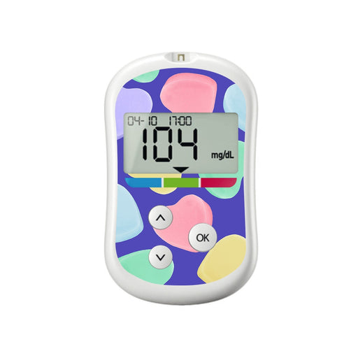 Peelz Candy Hearts for OneTouch Verio Flex Glucometer Peelz/Stickers White Smoke