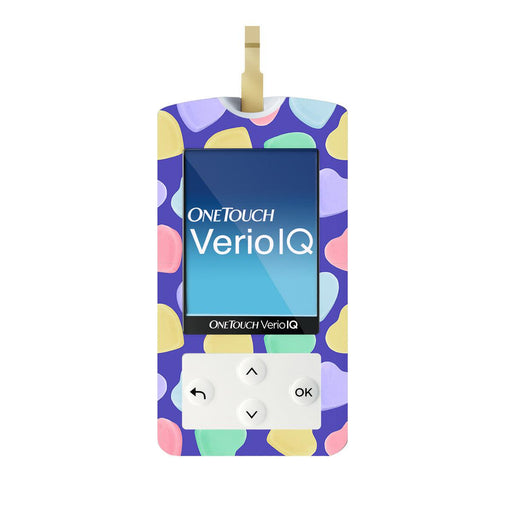 Peelz Candy Hearts for OneTouch Verio IQ Glucometer Peelz/Stickers White Smoke