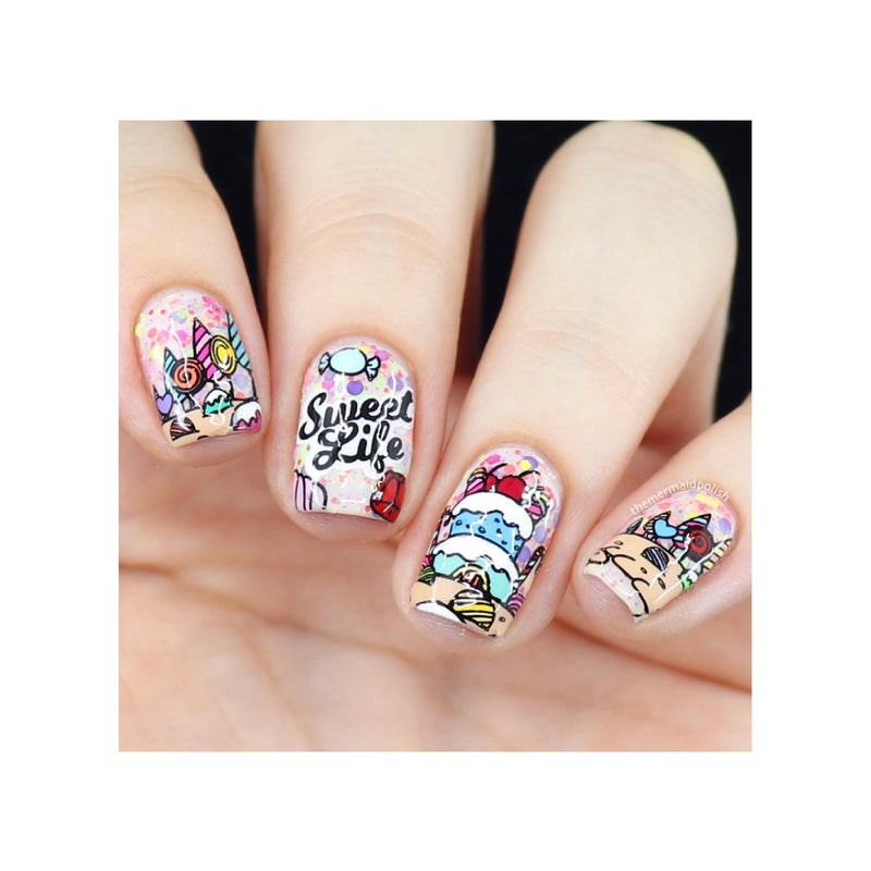 UberChic Beauty I Want Candy Stamping Plate Gray
