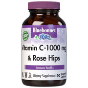 Bluebonnet BlueBonnet Vitamin Plus Rosehips C 1000 mg, 90  Vegetable Capsules Vitamin Supplement Light Gray