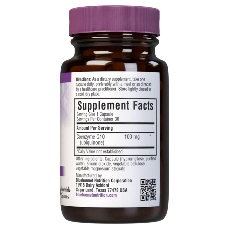 Bluebonnet Bluebonnet CoQ10 100 mg 30 Vegetarian Softgels Dietary Supplements Black