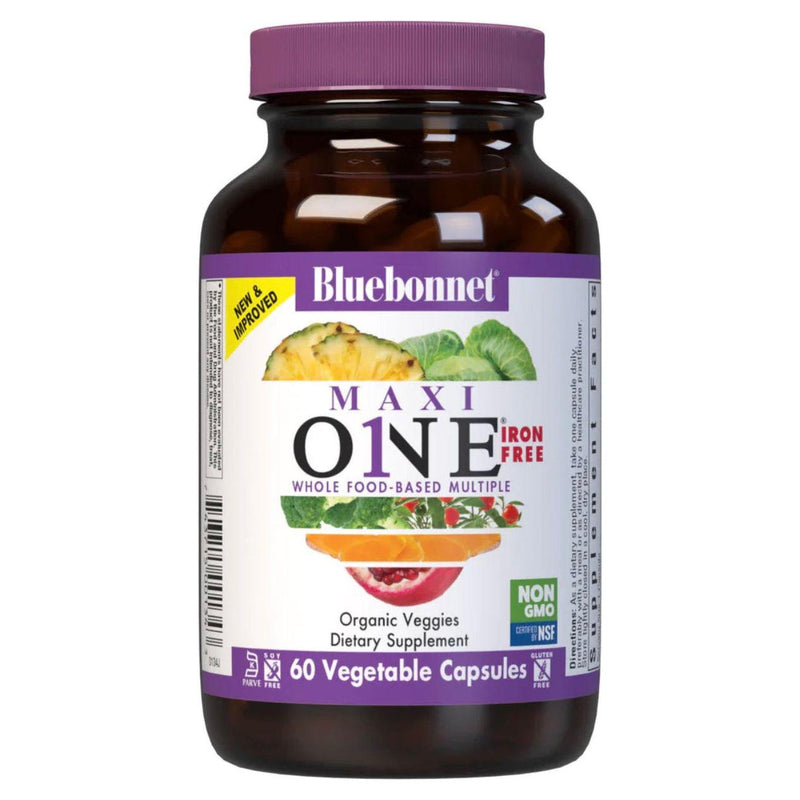 Bluebonnet Bluebonnet Nutrition  Maxi One Iron Free Formula  60 Caplets Vitamins & Supplements Light Gray