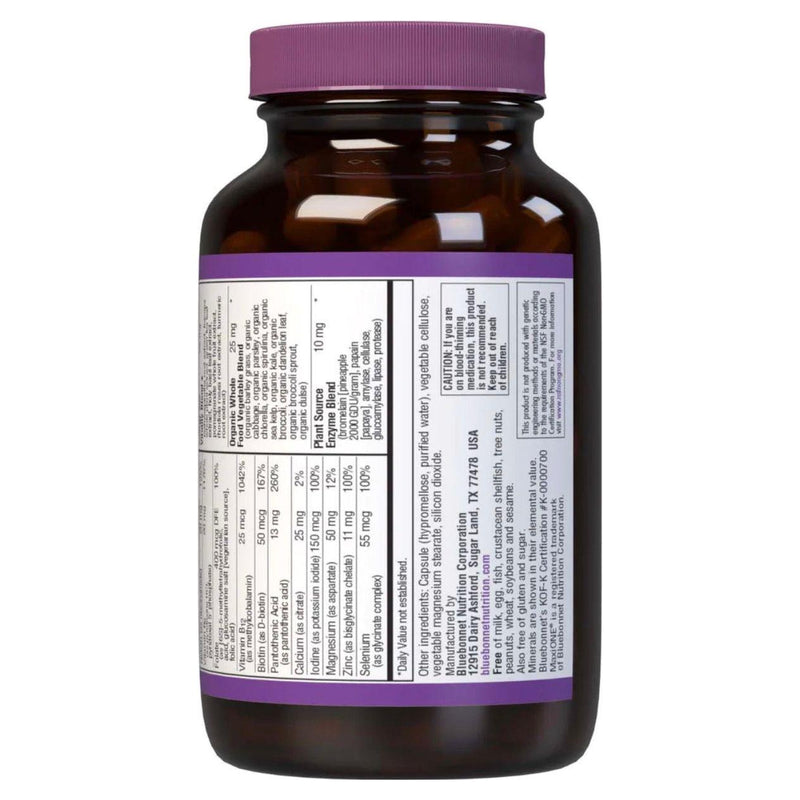 Bluebonnet Bluebonnet Nutrition  Maxi One Iron Free Formula  60 Caplets Vitamins & Supplements Light Gray