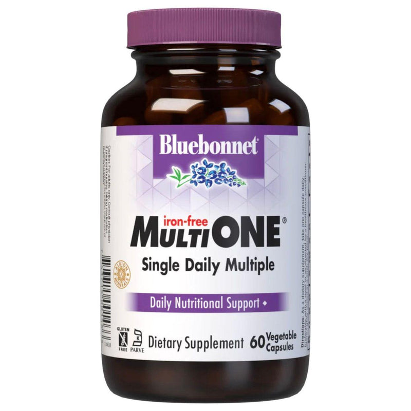 Bluebonnet Bluebonnet Nutrition - Multi One Multivitamin & Multimineral Dietary Supplement, 60 Vegetable Capsules Multivitamin & Multimineral Dietary Supplement Light Gray