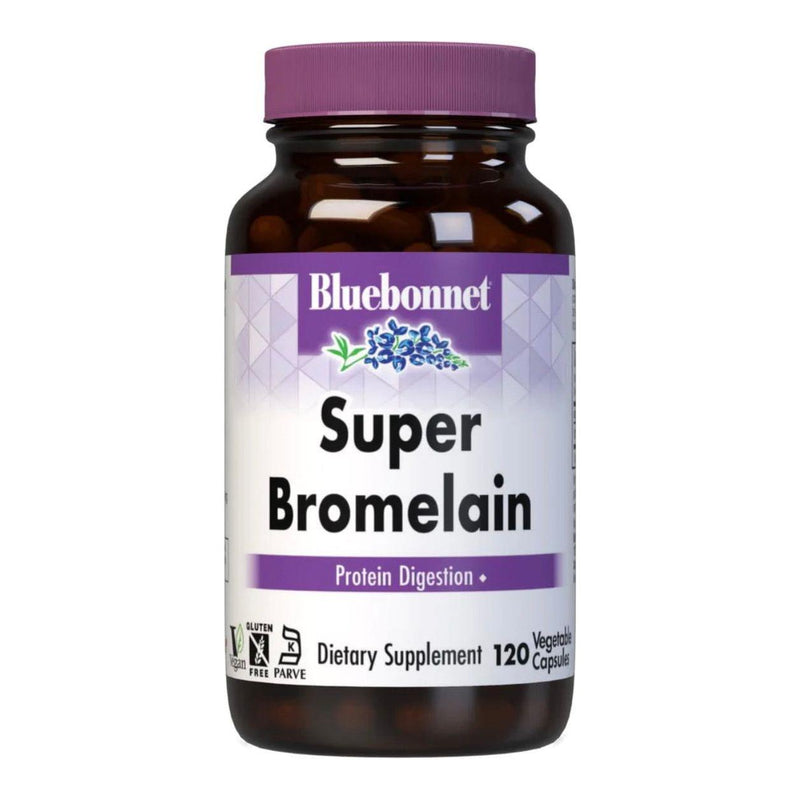 Bluebonnet Bluebonnet Super Bromalain 500mg (2400 GDU/gm) 120 Vegetable Capsules Dietary Supplements Light Gray