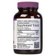 Bluebonnet Bluebonnet Nutrition Folic Acid 400 mg - 90 Vegetable Capsules Vitamins & Supplements Black