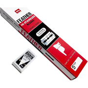 Feather Feather Hi-Stainless Double Edge Razor Blades 20x5 Pack Razor Blades Black