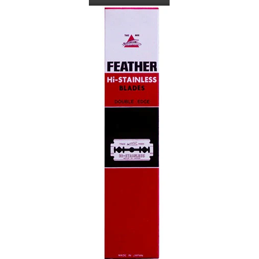 Feather Feather Hi-Stainless Double Edge Razor Blades 20x5 Pack Razor Blades Dark Red