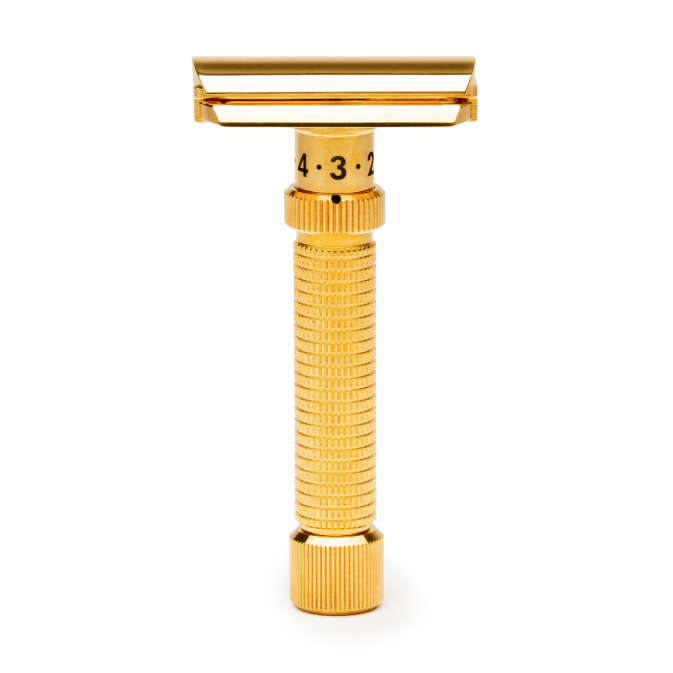 Rex Supply Co. Rex Supply Co. Ambassador DeLuxe Gold Adjustable Stainless Steel DE Razor RSC-101G Razor White Smoke