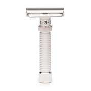 Rex Supply Co. Rex Supply Co. Ambassador DeLuxe Rhodium Adjustable Stainless Steel DE Razor RSC-101R Razor White Smoke