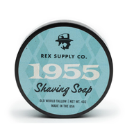 Rex Supply Co. Rex Supply Co. 1955 Old World Tallow Shaving Soap 4 Oz Shaving Soap Sky Blue