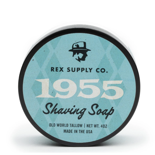 Rex Supply Co. Rex Supply Co. 1955 Old World Tallow Shaving Soap 4 Oz Shaving Soap Sky Blue
