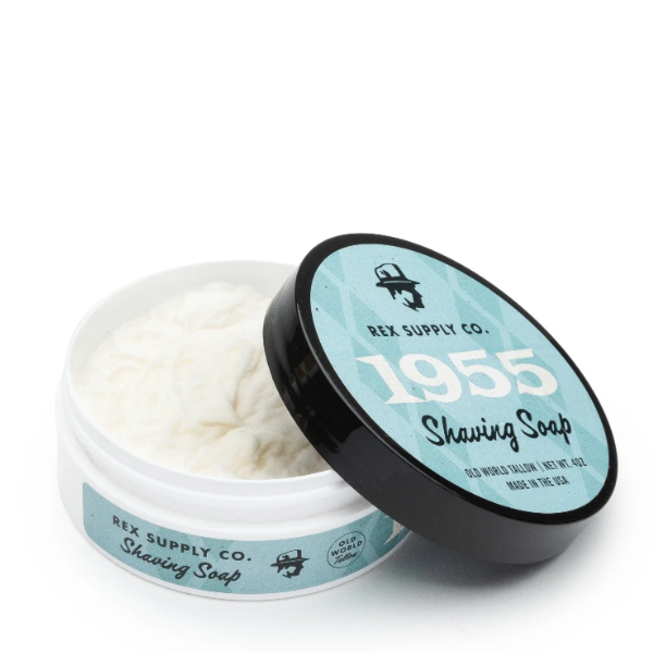 Rex Supply Co. Rex Supply Co. 1955 Old World Tallow Shaving Soap 4 Oz Shaving Soap White Smoke