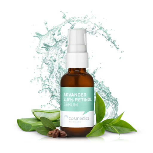 Cosmedica Skincare Cosmedica Skincare Retinol Serum 2.5% | Hydrating Vitamin A Serum with Green Tea Hyaluronic Acid Vitamin E | Non-Irritating Serum for Sensitive Skin Oily Skin | 1oz Health & Beauty White Smoke