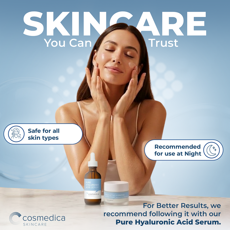 Cosmedica Skincare Cosmedica Skincare Multi-Active Hydrating Night Cream – Anti Aging Face & Neck Moisturizer with Hyaluronic Acid, Shea Butter, Glycolic Acid & Vitamin E – Overnight Wrinkle Repair Cream for Dry & Sensitive Skin, 2 oz Moisturizers Light Steel Blue