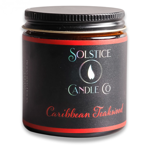 SageWork Organics Caribbean Teakwood Candle Scented Candles Black 4oz