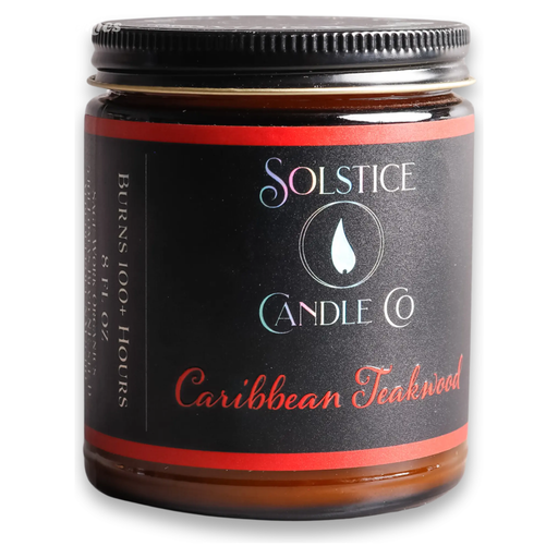 SageWork Organics Caribbean Teakwood Candle Scented Candles Gray 8oz