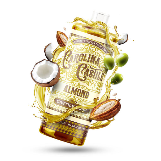 Carolina Castile Soap Almond Castile Soap White Smoke 32 oz,1 Gallon