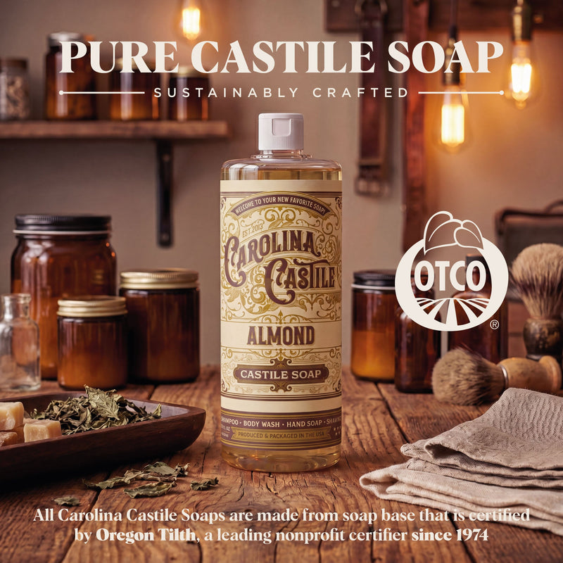 Carolina Castile Soap Almond Castile Soap Dim Gray 32 oz,1 Gallon
