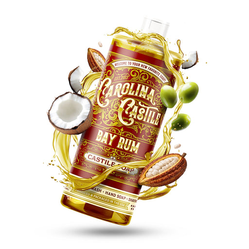 Carolina Castile Soap Bay Rum Castile Soap White Smoke 32 oz,1 Gallon