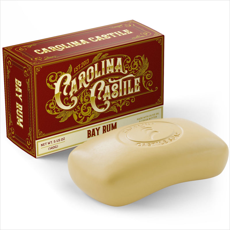 Carolina Castile Soap Bay Rum Castile Bar Soap White Smoke 3 Pack,6 Pack,Case of 48 Bars
