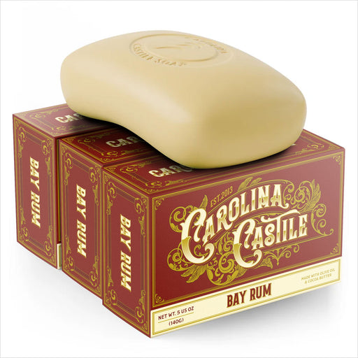 Carolina Castile Soap Bay Rum Castile Bar Soap White Smoke 3 Pack,6 Pack,Case of 48 Bars