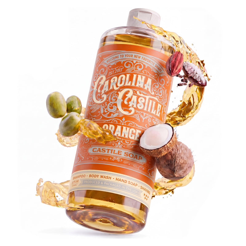 Carolina Castile Soap Orange Castile Soap White Smoke 32 oz,1 Gallon