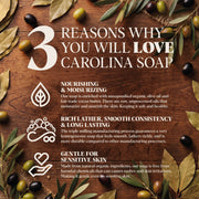 Carolina Castile Soap Castile Bar Soap - Tobacco Vanilla Dark Slate Gray 1 Bar,3 Pack,6 Pack,Case of 48 bars