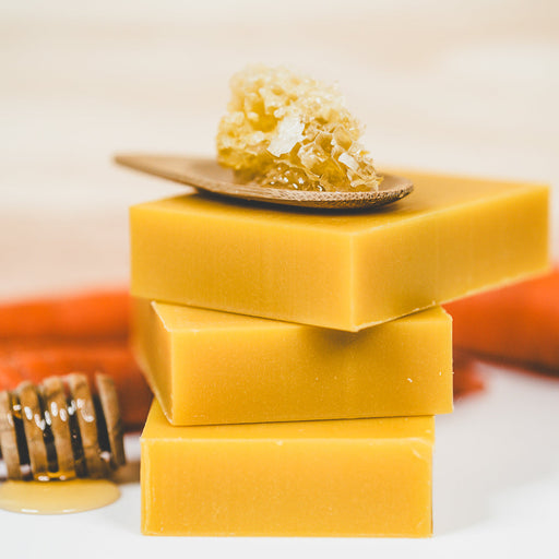 Chagrin Valley Soap & Salve Natural Soap: Carrot & Honey Complexion Soap Antique White Full Bar 5.6 oz,Travel Size Bar 1.7 oz