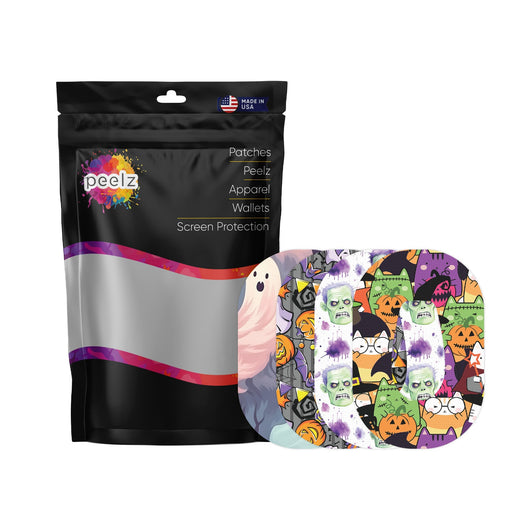 Peelz Cartoon Halloween Variety Dexcom G6 Patch Tape - Pump Peelz Patch Medical Tape White Smoke 12-Pack (Set of 12 Patches),4-Pack (Set of 4 Patches)