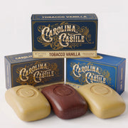 Carolina Castile Soap Castile Bar Soap - Variety Pack Lavender 3 Pack: 1 Tobacco Vanilla - 1 Palo Santo & Sandalwood - 1 Gin & Juniper