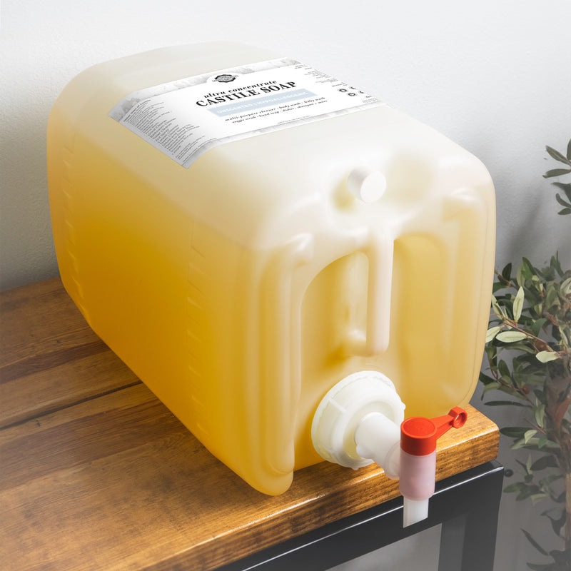 Rustic Strength Castile Soap - Ultra Concentrate | Unscented Multi-Purpose Cleaner Lavender 5 Gallon Eco Jug with Spout
