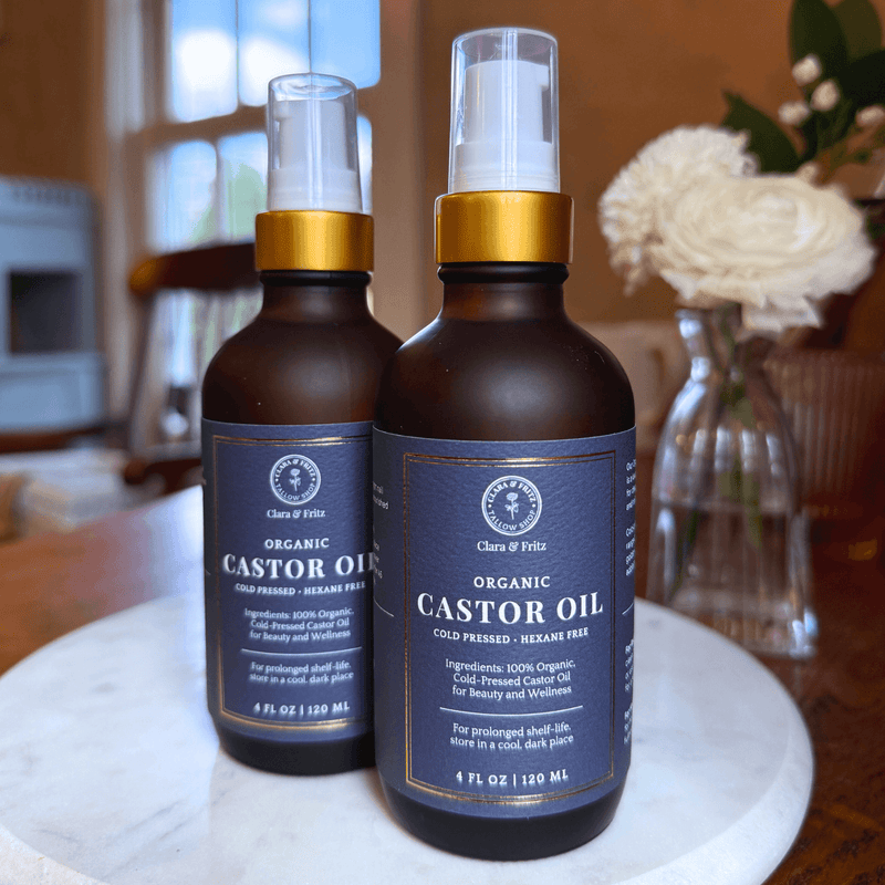 Clara & Fritz Tallow Shop Organic Castor Oil Facial Cleansers Light Gray 2-Pack