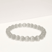 ZAQ Skin & Body Cat Eye Bracelet - Unwanted Energy White Smoke 6mm,8mm,10mm