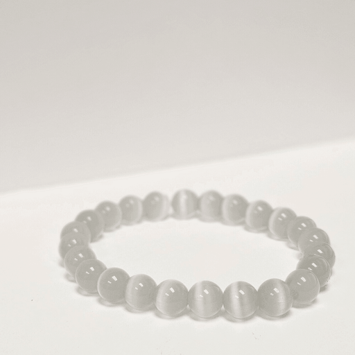 ZAQ Skin & Body Cat Eye Bracelet - Unwanted Energy Light Gray 6mm,8mm,10mm